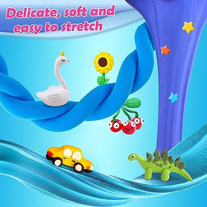 Modeling Clay Kit, 40 Colors Air Dry Clay | DIY Molding Clay with Tools, Kids Art Crafts Gift, For Boys & Girls Age 3-12 Year Olds - color: 40 Colors