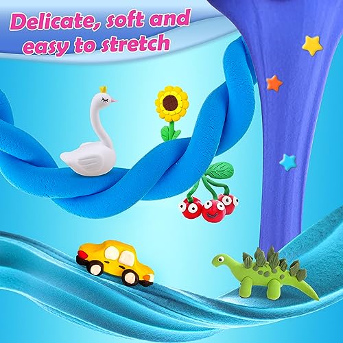 Modeling Clay Kit, 40 Colors Air Dry Clay | DIY Molding Clay with Tools, Kids Art Crafts Gift, For Boys & Girls Age 3-12 Year Olds - color: 40 Colors