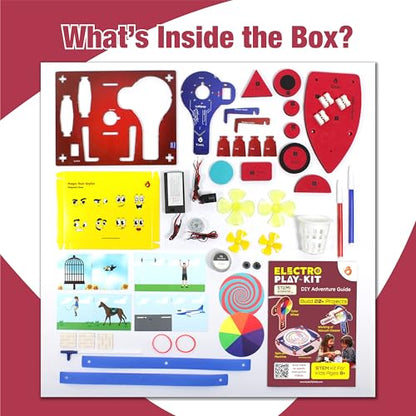 Butterfly EduFields STEM Kit for Kids Ages 8-10-13 | Build 20+ Motor Machines & DIY Engineering Projects | Educational Science Kit for Boys & Girls | Fun STEM Toys for Ages 8-10 | Robotics Learning - style: Electro Play Kit