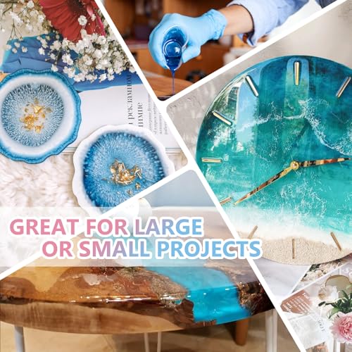 Epoxy Resin 1Gallon - Crystal Clear Epoxy Resin Kit - No Yellowing No Bubble Art Resins Casting for Art Crafts, Jewelry Making, Wood & Molds(1/2 Gallon x 2) - size: 1Gallon