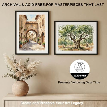 A4 Canvas Paper Pad for Acrylic Painting, 280GSM Heavyweight Canvas Notebook 10 Sheets, Acrylic Paper Painting Book for Oil Paint, Gouache and Mixed Media, Bound Canvas Pad for Artists and Beginners