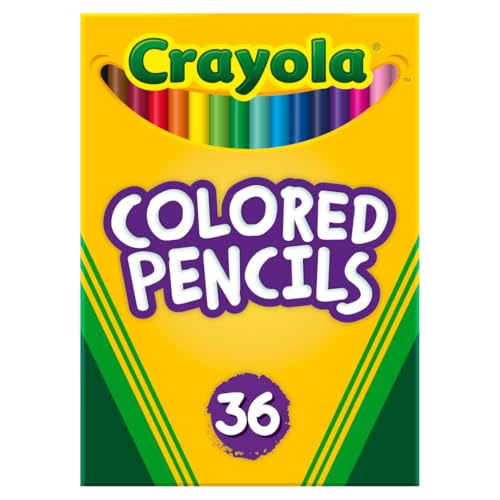 Crayola Colored Pencils (36ct), Kids Pencil Set, Pre-Sharpened Coloring Book Pencils for Kids & Adults, Arts & Crafts Supplies, Coloring Gift, Ages 3+ - size: 36 Count (Pack of 1)