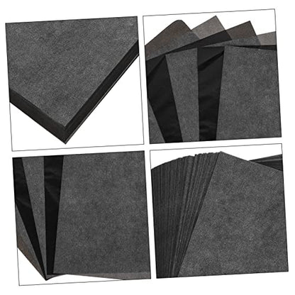 HOMSFOU A4 Graphite Carbon Transfer Tracing Paper 100 Sheets for Artists and Students Portable Drawing and Copy Paper for Sketching and Craft Projects
