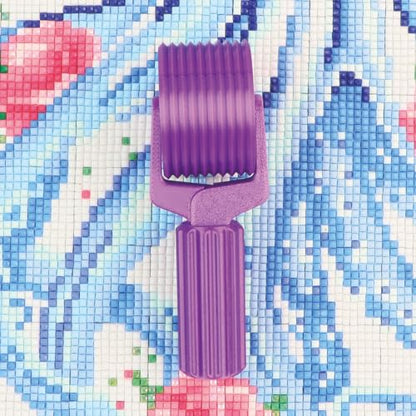 Diamond Painting Roller, Pressure Roller for Diamond Art Canvas, Flatten and Secure Diamonds Easily, DIY Diamond Painting Accessories - color: Purple