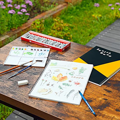 Maruman ZUAN Sketchbook, A4, 8.27" x 11.69", Classic Drawing Paper Sketchbook Pad, 24 Pages of Acid-Free Textured Paper for Sketching, Durable Twin-Wire Binding, Made in Japan - size: A4, style: SKETCHBOOK