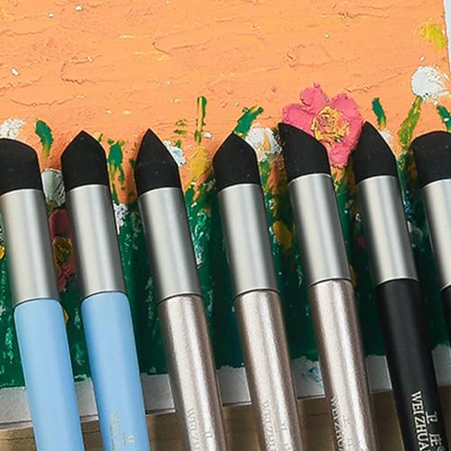 Color Shaper Paints Mixing Tool Paint Shaper Color Painting Blending Tool for Smearing Blending Highlighting Pastel Tools Soft Pastel Silicone Tools Oil Soft - color: Gold Set of 3