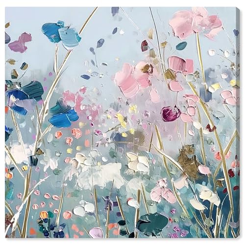 Art Remedy Blue Forest Ii Gallery Wrapped Floral Fine 1 Piece Canvas Wall Art, 12" x 12", Gallery Wrapped - color: Gallery Wrapped, size: 12"L x 12"W
