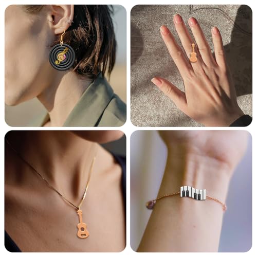15Pcs Music Polymer Clay Cutters Talismans Instruments Clay Earrings Cutters for Adults Polymer Jewelry Cutter for Earrings Making Birthday Party DIY Supplies - style: Music