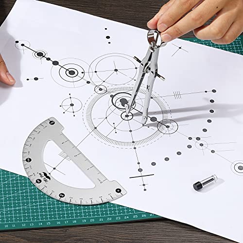 Mr. Pen- Metal Protractor and Metal Compass Set, Compass for Geometry | Geometry Set, Compasses, Protractor and Compass, Protractor for Geometry, Drawing Compass, Math Compass, Math Compass