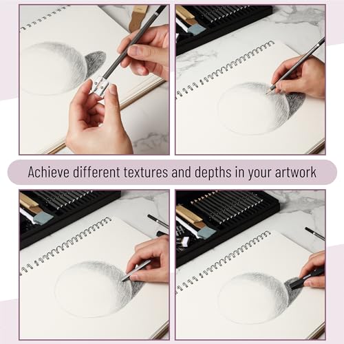 Mr. Pen- Drawing Sketching Pencil Set, 25 pcs, Graphite Pencils (10B-6H) | Graphite Sticks, Erasers, Sharpener, Blending Stump & Sandpaper Pad for Drawing, Shading & Art Projects - size: 25 pcs