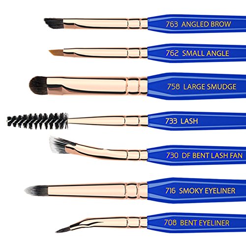 Bdellium Tools Professional Makeup Brush Golden Triangle - Eyes Only 15pc. Brush Set with Stand-Up Pouch