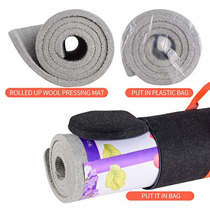 Rdutuok Wool Pressing Mat 60 x 22 Inch Extra Large Ironing Mat for Quilting 1/2" Thick 100% New Zealand Wool Ironing Pad for Quilters Tabletop Ironing Board Alternative for Sewing and Embroidery - size: 60" x 22"