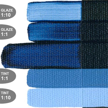 GOLDEN OPEN Slow-Drying Acrylics, Prussian Blue Hue, 2 fl oz. tube, Professional Acrylic Paint, Semi-Transparent - color: Prussian Blue Hue, size: 2 Fl Oz (Pack of 1)