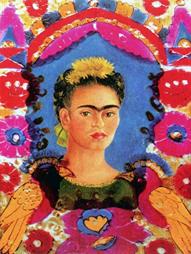 Frida Khalo- The Frame - Canvas OR Print Wall Art - size: Fine Paper - 18x24