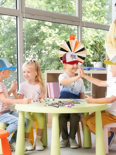 Aneco DIY Blank Trucker Hats Kit Adjustable Baseball Caps | Embroidered Patches, Paint Tools Included, Craft Kit, Sports Events, Group Activity, Party Favor - color: Multicolor