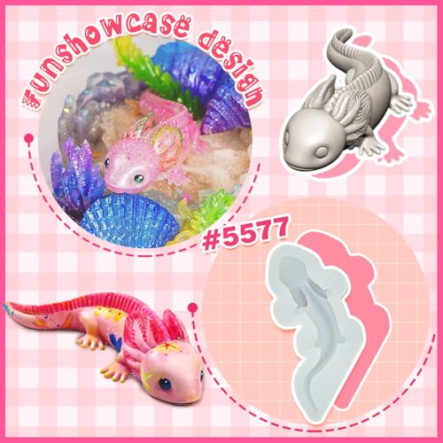 Axolotl Resin Molds for Epoxy Plaster Clay Crafts - color: Axolotl