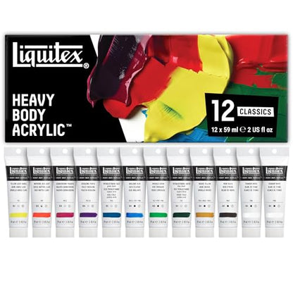 Liquitex Professional Heavy Body Acrylic Paint, Classic 12 x 59ml (2-oz) Set - style: Classic Set 12 x 59ml (2-oz)