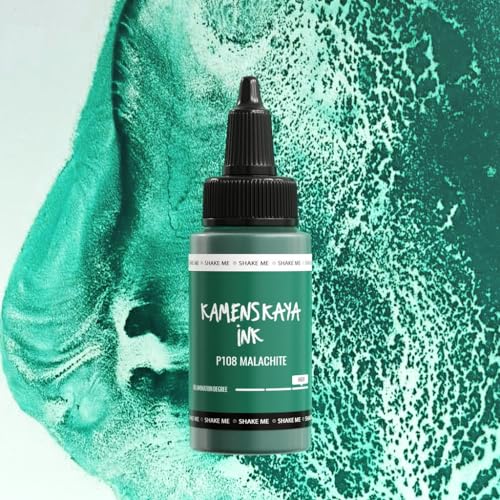KAMENSKAYA Delaminating Alcohol Inks - Self-Splitting Alcohol Ink P-108 'Malachite' - 1 fl oz (30 ml) - color: P-108 'Malachite'