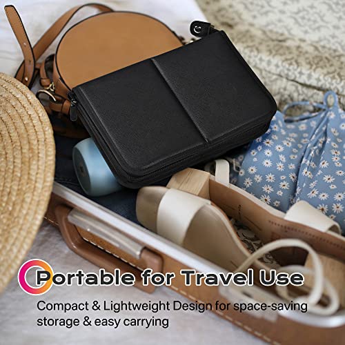 BYOOTIQUE Makeup Brush Bag Foldable Holder Organizer Portable Travel Artist Case - color: Classic Black