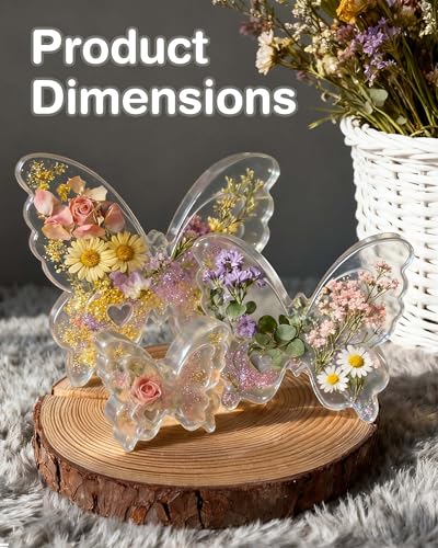 Epoxy Resin Molds for Spring Butterfly Soft Silicone Molds Set of 3 Sizes Easter Silicone Molds for Resin, Gypsum and Candle