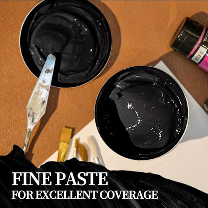 Falling in Art Black Gesso Primer for Acrylic Painting, 16.9Oz Non-Toxic Canvas Primer Gesso Surface Prep Medium - color: Black
