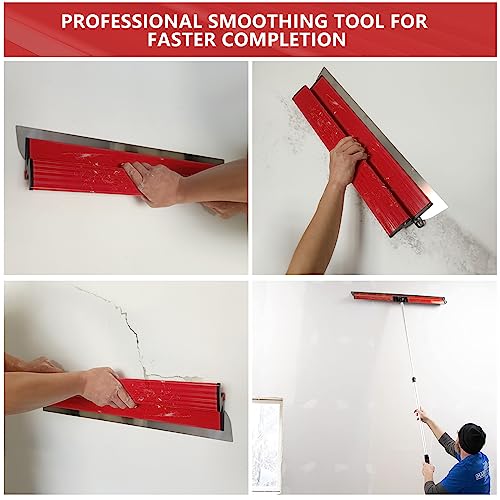 suokoun 32 Inch Drywall Skimming Blade, 0.38mm Stainless Steel Blade, Drywall Knife for Drywall/Plaster/Wallboard - size: 32inch