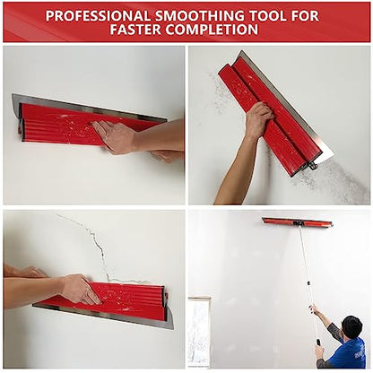 suokoun 32 Inch Drywall Skimming Blade, 0.38mm Stainless Steel Blade, Drywall Knife for Drywall/Plaster/Wallboard - size: 32inch