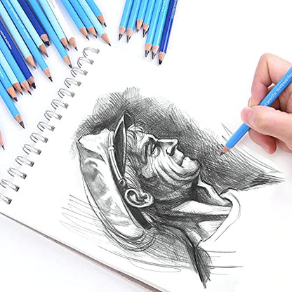 YYMIYU 24 Drawing Pencils Set, Art Sketching Pencils Charcoal Set 14B,12B,11B,10B,9B,8B,7B,6B,5B,4B,3B,2B,B,HB,H,2H,3H,4H,5H,6H,& Soft Neutral Hard Charcoal Pencils - style: 24 Drawing Pencils Set