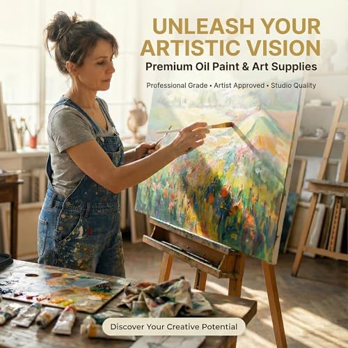 17Pcs Paint Brush Set with Palette Knife & Sponge, Standing Storage Case as Brush Holder, Professional Artist Brushes for Acrylic, Oil, Watercolor