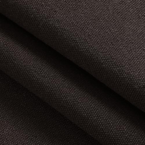 Foreate Canvas Fabric, 12oz Natural Cotton Duck Canvas Fabric by The Yard 59" Wide Thick & Heavy Sewing Material for Arts & Crafts, Bags, Covers, Backings, Painting, Home Decor, Dark Brown 5 Yards - color: Dark Brown, size: Pre Cut - 5 Yards