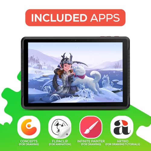 PicassoTab A10 Drawing Tablet • No Computer Needed • Stylus Pen, Pro Drawing Apps & Tutorials • 10" Screen, 6GB+128GB, Android 14 • Portable, Standalone, Designed for Beginner Graphic Artist -A10 - size: 10 Inch Compact Screen