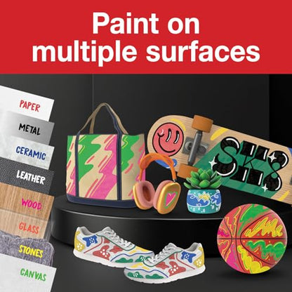 Faber-Castell Shake & Paint Markers: Classic - 6 Count Dual Tip Acrylic Paint Pens, Permanent Fabric and Art Markers, Paint Markers for Wood, Art Supplies - style: Classic