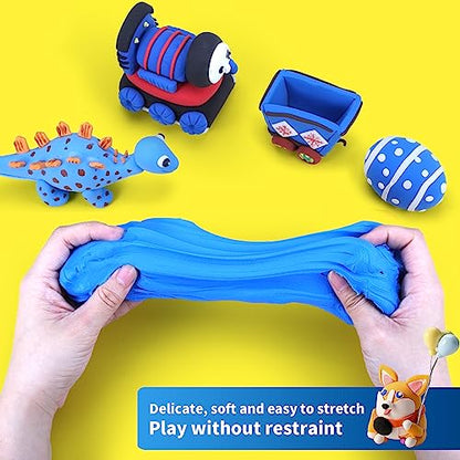 ifergoo Blue Air Dry Clay, DIY Creative Modeling Clay for Kids, Super Light Magic Foam Clay for Kids Age 3-12, Soft, No-Sticky & Non-Toxic, Molding Clay for School Art & Craft Project(Blue 100g/3.5oz) - color: Blue/100g