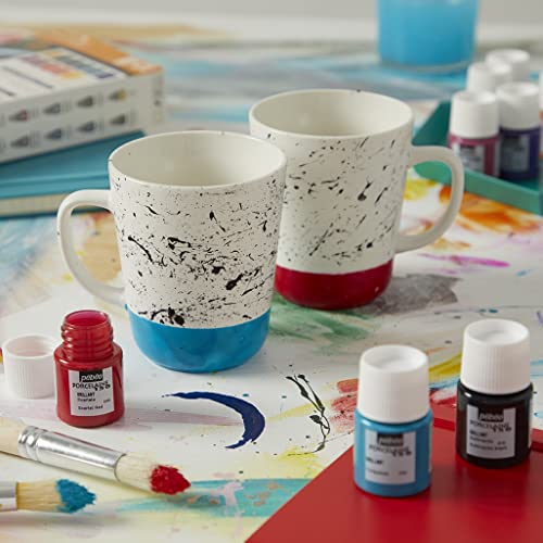 Pebeo Porcelaine 150 - Water-Based High-Gloss Porcelain Paint, 45 ml Bottle - Sapphire Blue - color: Sapphire Blue