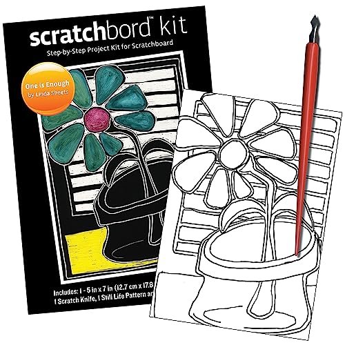 Ampersand Art Supply Scratchbord | One is Enough | 5’’ x 7’’ | Professional Scratchboard Art Panel | for Scratchboard Drawing, Illustration & Mixed Media - style: One is Enough