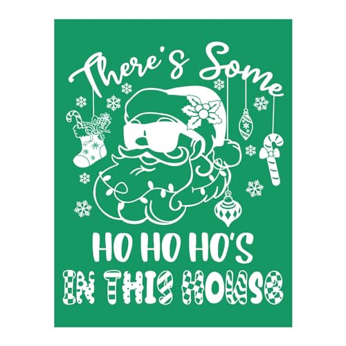 DGAGA Christmas Santa Claus Self-Adhesive Silk Screen Printing Stencils,HO HO HO Silk Screen Stencils Transfers for Craft Chalk Stencil Reusable for Painting on Wood Window Home Xmas Gift - color: Santa Claus stencils
