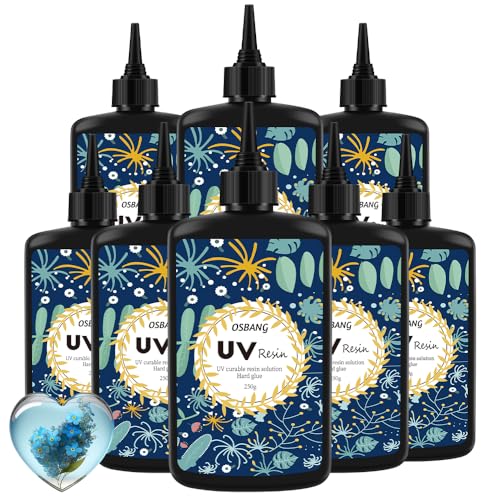 Crystal Clear UV Resin 2000g, Upgraded Formula UV Resin with Jewelry Mold for Jewelry Making & Craft, Ultraviolet Fast Curing Hard Type Kit for Casting & Coating（250g*8） - size: 2000g