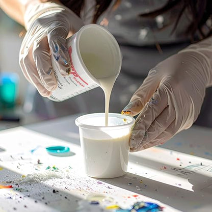 TCP Global Complete Paint Mixing Kit - 12 Cups with Lids, Mixing Sticks, Paddles, Strainers - Epoxy Resin Measuring Cups, Plastic Paint Cup Containers for Automotive & Art Projects