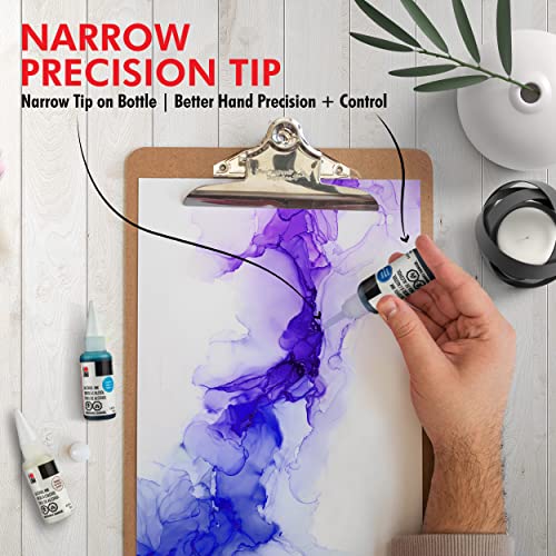 Marabu Alcohol Ink for Epoxy Resin - 6 Classic Colors Alcohol Ink Set - Vibrant and Versatile Alcohol Inks for Resin Art, Tumblers, Alcohol Paint Paper, Resin Dye - 20ml Inks