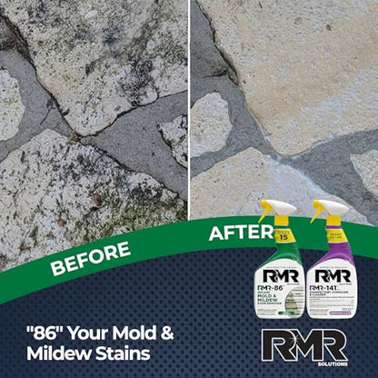 RMR Brands DIY Mold & Stain Remover Bundle, Complete Mold Killer & Mildew Prevention Kit, Disinfectant Spray, Includes 2-32 fluid ounce Bottles - size: 32 Fl Oz (Pack of 2)
