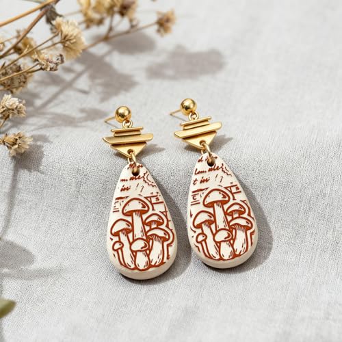 4 Sheets Retro Text Pattern Polymer Clay Texture Sheet Mushrooms and Butterfly Patterns Rubber Texture Mat for Polymer Clay Making Earrings Jewelry DIY Crafts 4 × 2.5 Inch - style: Retro Text Pattern