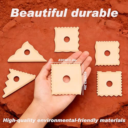 Maiguinzaa 12 Pcs Plastic Pottery Tools Set, Pottery Foot Molder, Cutting Tools & Contour Ribs Set, Ceramic Tools, Pottery Carving Tools, Fettling Knife, Pottery Tools and Supplies for Clay Craft