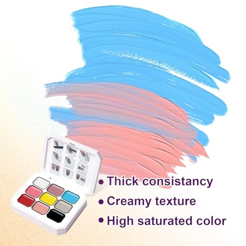 Gradient Painting Gel, 9 Colors Ombre Gel 3D Sculpture Effect Black&White Nude Pink Sponging for Pigment Pat Aura Nails French Manicure Soak Off UV Artistic Inspiration - color: Artistic Inspiration set