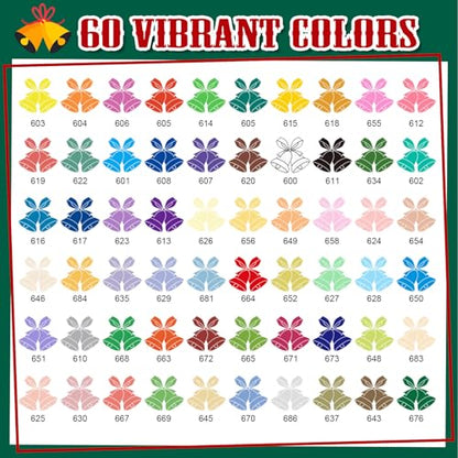 Amamao Acrylic Paint Markers, Soft Brush Tip Pens and Markers, Acrylic Paint Pens for Wood, Stone, Canvas, Glass, Fabric, Egg, Rock Painting and DIY Crafts Art Supplies (60) - style: 60 BOX