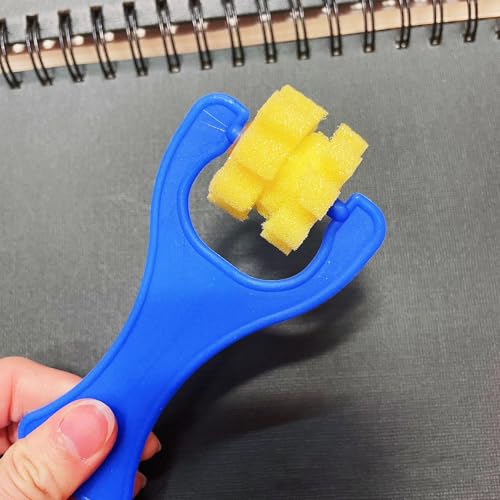Painting Foam Brush Roller Sponge with Plastic Handle Washable Painting Brushes Touch Up Brush DIY Art Craft Painting Tool 8 pcs - color: F