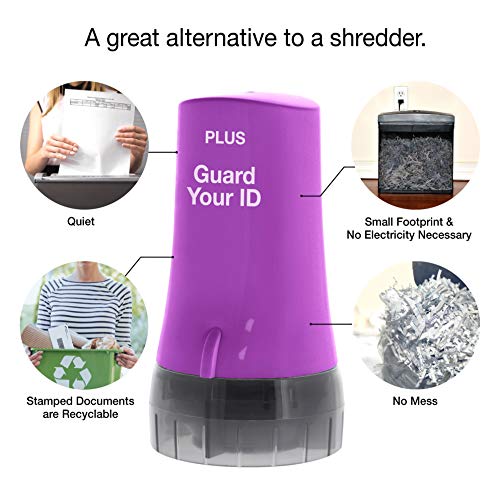 Identity Theft Protection Roller 3-Pack Advanced 2.0 Security Stamp by Guard Your ID (Regular 3-Piece, Purple) - color: Purple, size: Regular 3-Pack