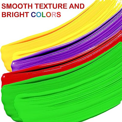 AROIC 8PCS Washable Finger Paint, Non-Toxic Finger Paints 8Colors(1.05fl oz), Art Supplies Painting Supplies Gifts, Hand Paint DIY Crafts for Children Age 13+ and Adults - color: 8 colors (1.05oz)