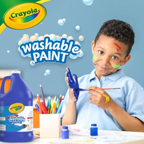 Crayola Washable Paint for Kids - Blue (1 Gallon), Kids Arts and Crafts Supplies, Non Toxic, Bulk - color: Blue