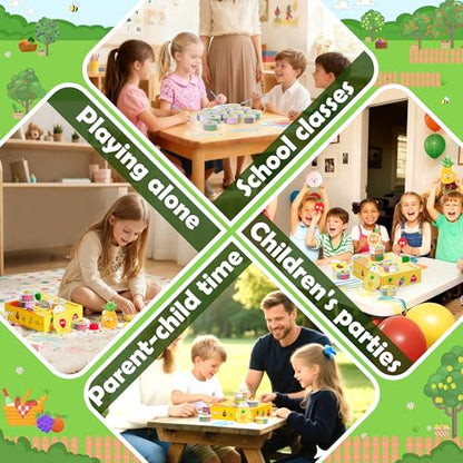 Air Dry Clay Kit - Fruit Theme, Modeling Clay for Kids, DIY Magic Clay with Sculpting Tools and Tutorials, 12 Boxes Molding Clay, Ultra Light, Soft & Non-Sticky, Arts and Crafts Gift for Kids - color: Fruit Theme