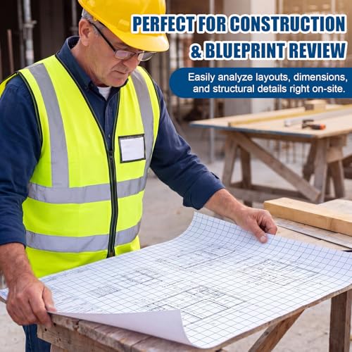 Jetec 1 Roll Large Grid Graph Paper Roll 1/2'' Grid 16.5 Inch x 98ft Math Graph Paper for Journaling Composition Planner Classroom Teaching Drafting Supplies Kids Students Gifts - color: 1/2'' Grid, size: 16.5 Inch X 98ft